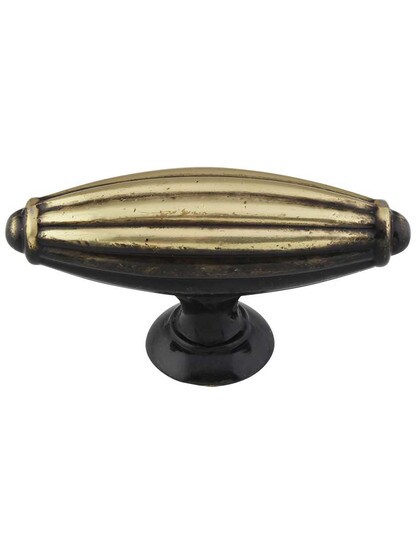 Tuscany Cabinet T-Pull - 2 7/8 inch in Dark Antique Brass.